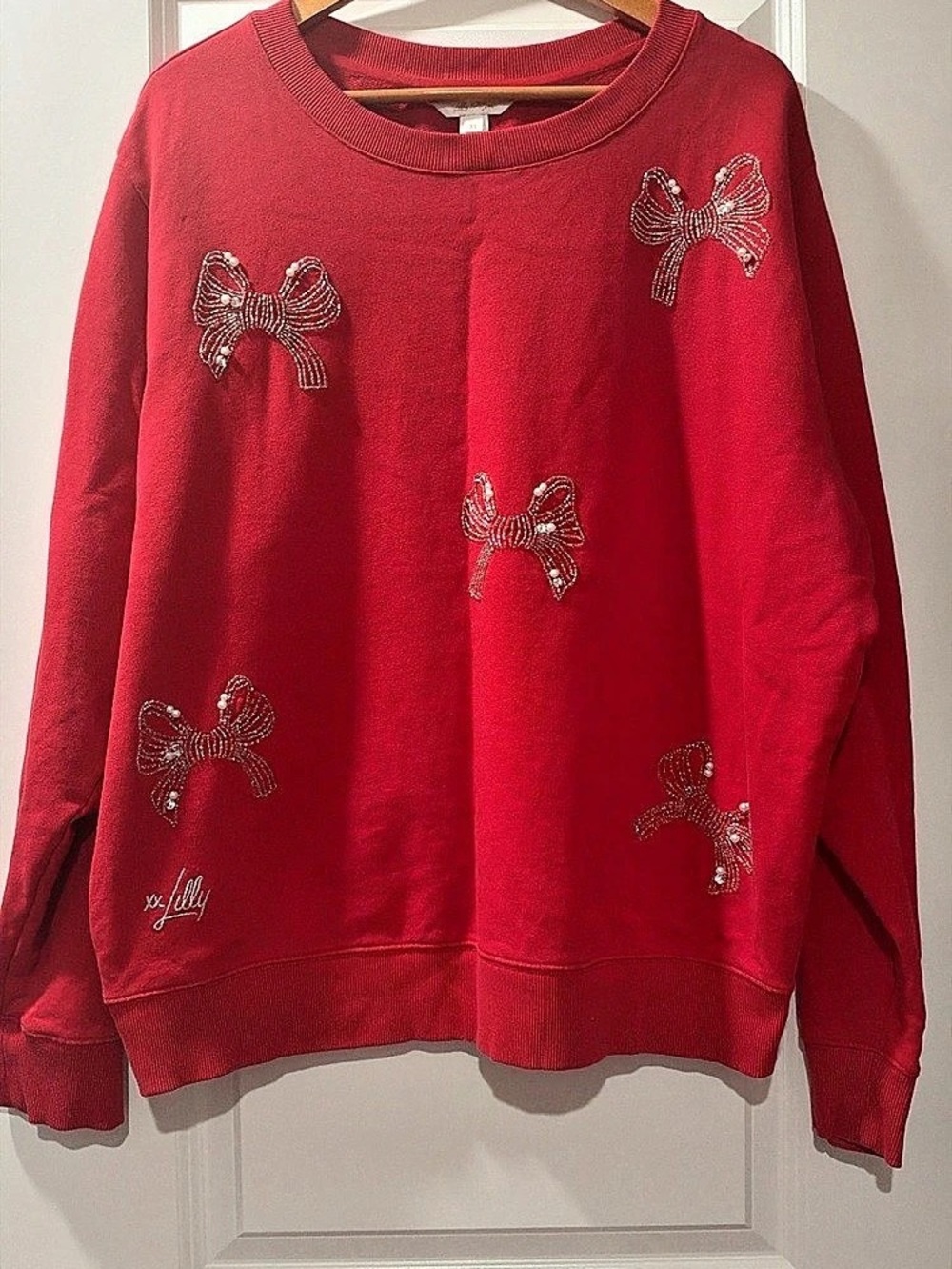 Lilly Pulitzer Red Bow Sweatshirt